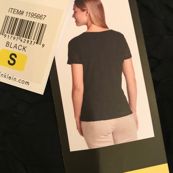 BOGO Calvin Klein Black Textured Shirt NWT - Picture 5 of 7